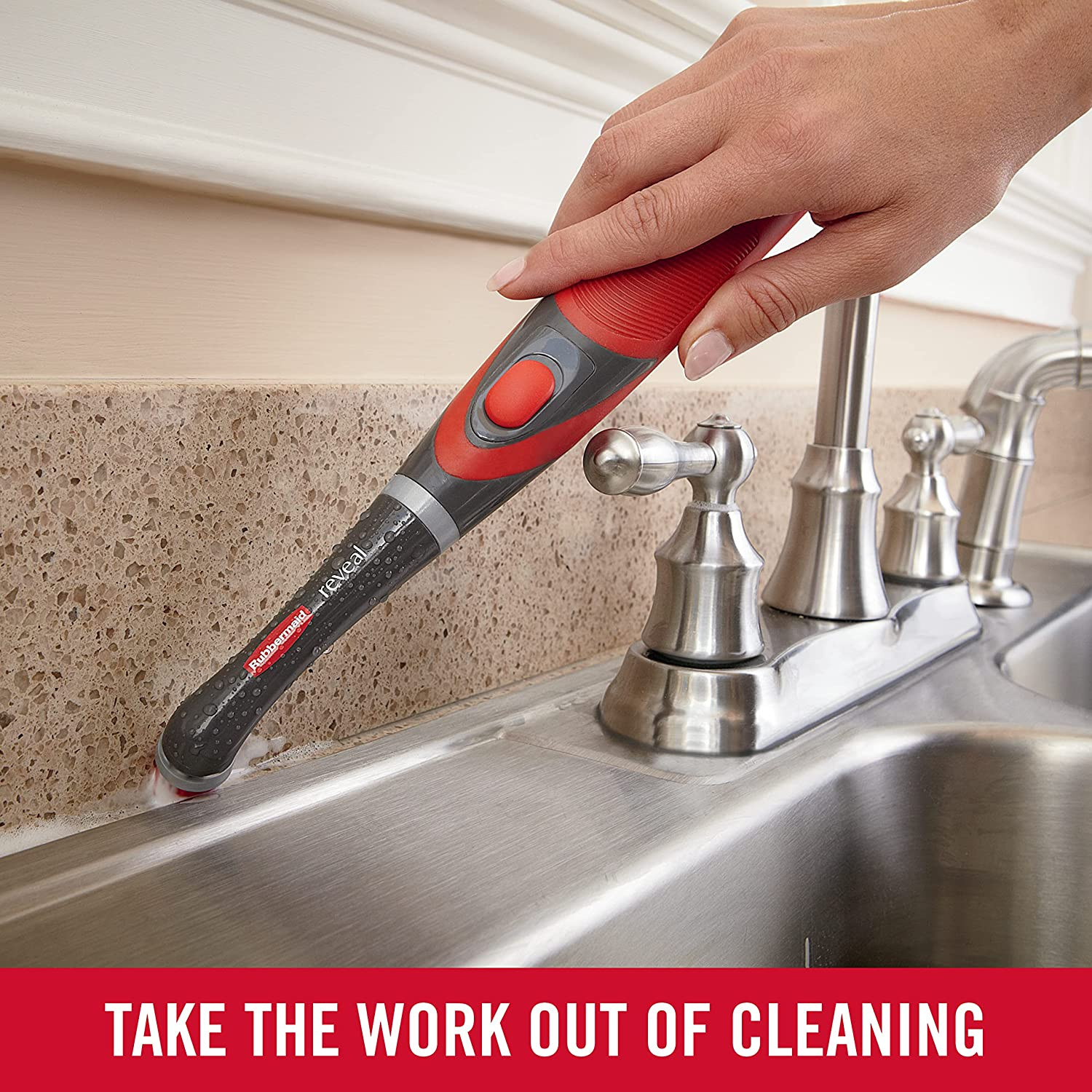 Reveal Power Scrubber with Multi-Purpose Head, Cordless Electric Battery Powered