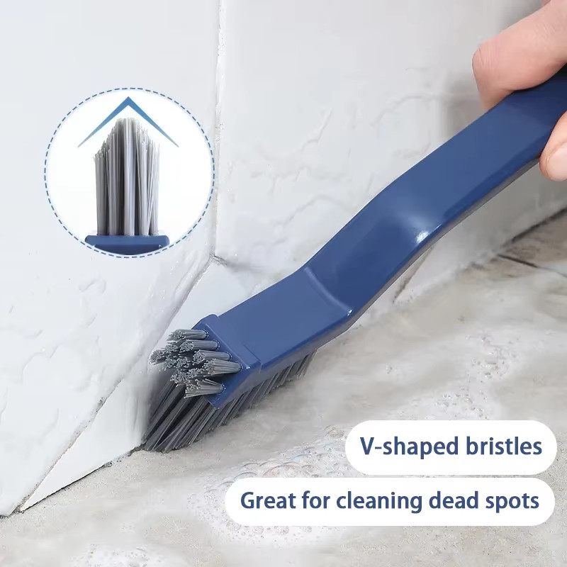 Effective Cleaning Brush for Corners and Gaps – 2-In-1 Multipurpose Bathroom and