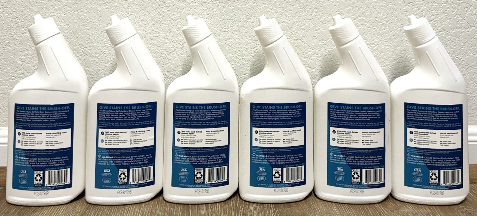 Lot of 6 Natural Toilet Bowl Cleaner, Tea Tree & Peppermint Scent, 24 Fl Oz