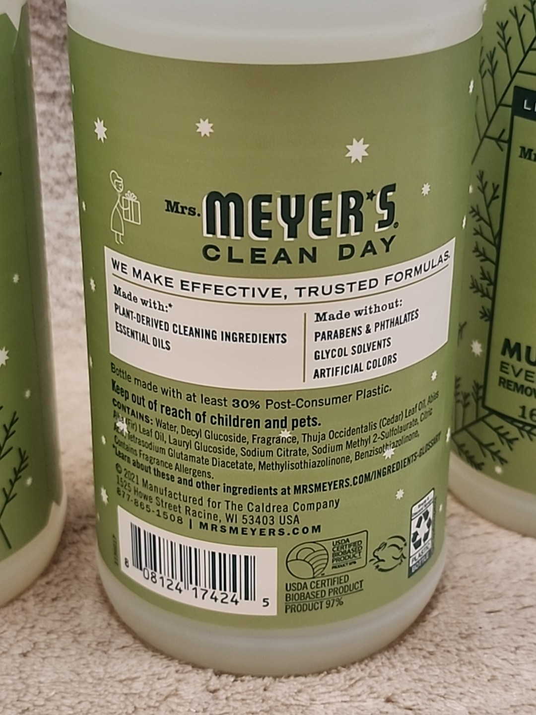 Lot of 4: Mrs Meyer’s Clean Day IOWA PINE Multi-Surface Everyday Cleaner, 16 oz