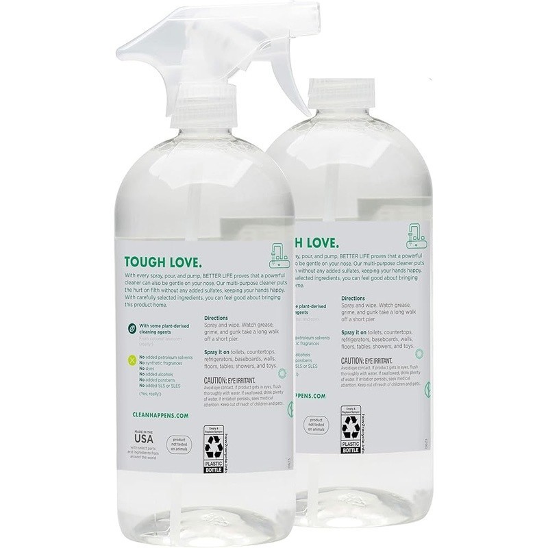Multipurpose Surface Cleaner Plant Based Safe Pets Kids Streak Free Fast Clean