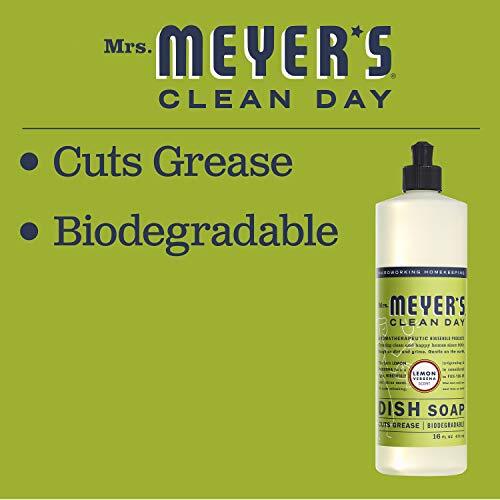 Mrs Meyer’s Clean Day Dish Soap Lemon Verbena Pack Of 3 Plant Based 16 Fl Oz