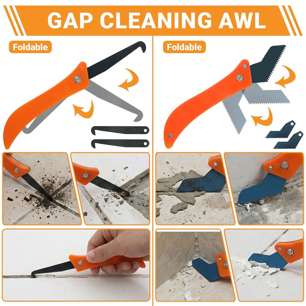 43 PCS Grout Removal Tool Kit, Tile & Sealant Set with Grout Saw, Scrapers, B…