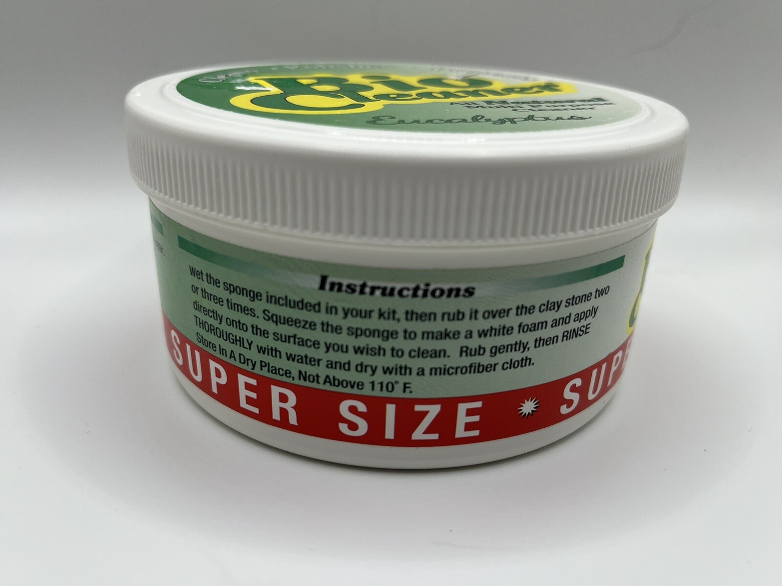 Bio Cleaner Clay Eucalyptus Multi-Purpose Cleaner 17.5 oz Super Size – NO SPONGE