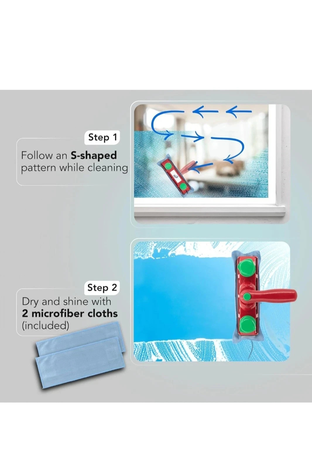 CleanShark Double Sided Magnetic Window Cleaner Tool V1