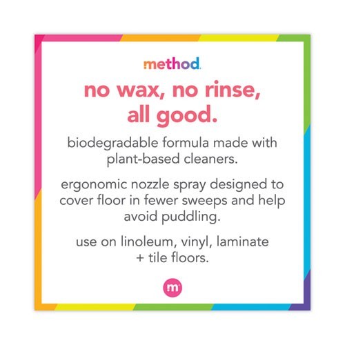 Method Squirt + Mop Hard Floor Cleaner, 25 oz Spray Bottle, Lemon Ginger, 6/CT