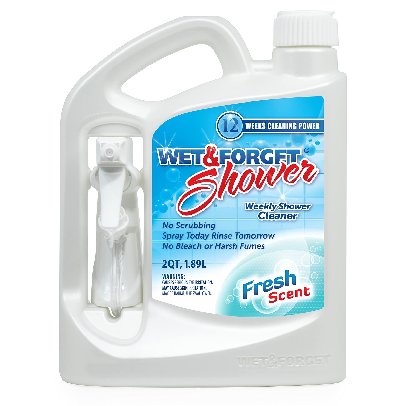 Wet & Forget Shower Cleaner Spray 64oz No-Scrub Weekly Bathroom Soap Scum Remove