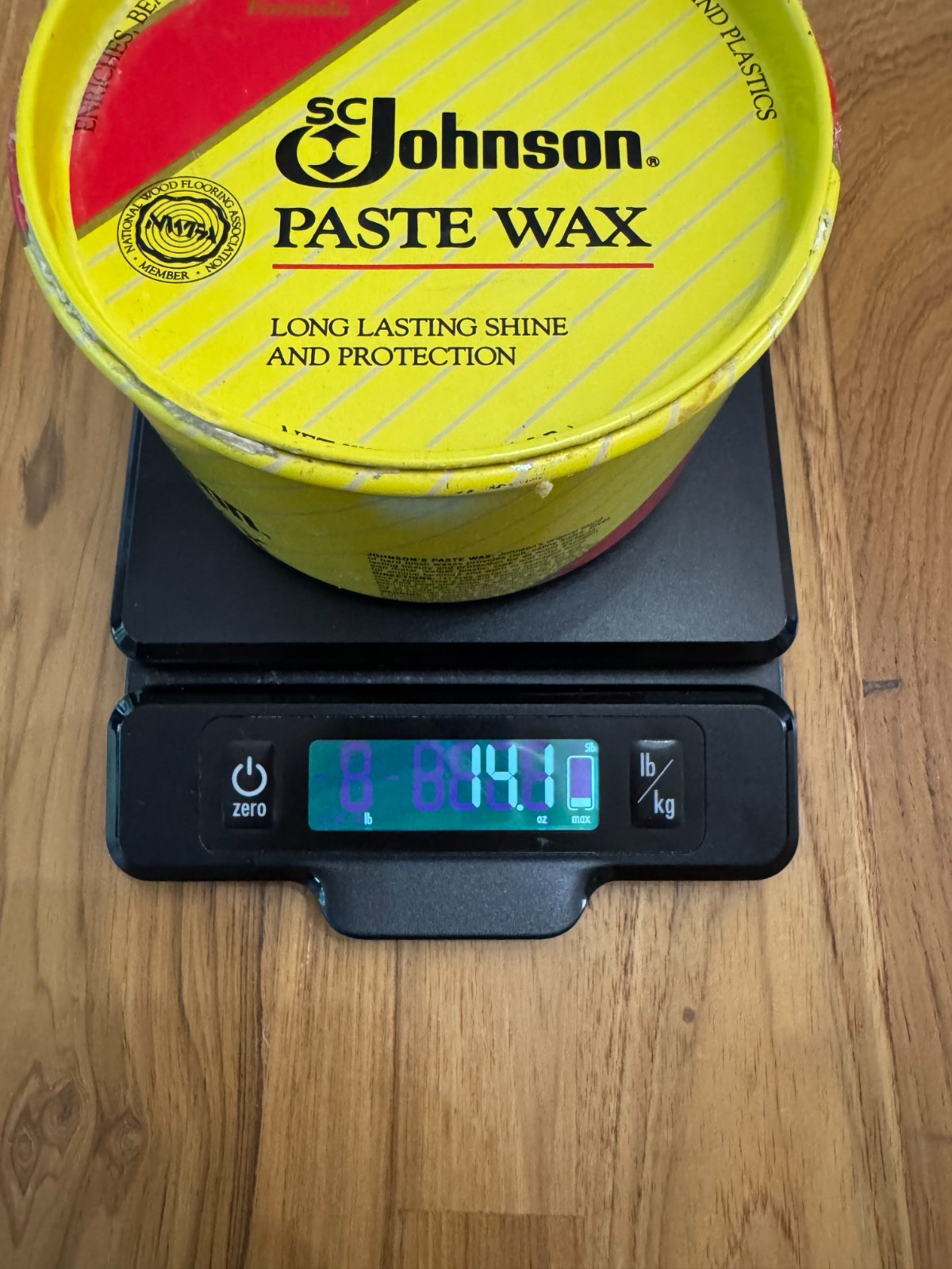 SC Johnson Paste Wax 16oz Tin Can Original Formula ~85%