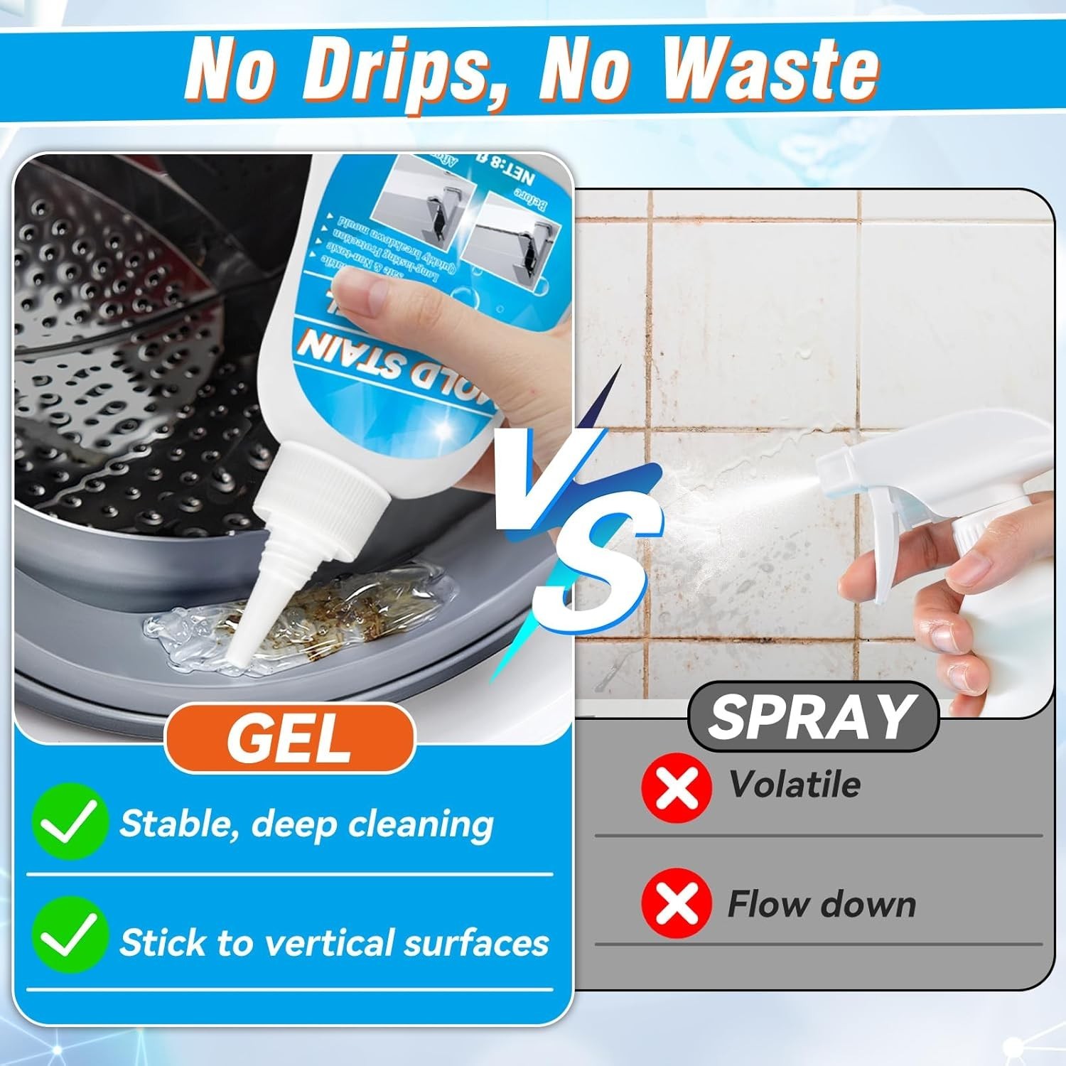 Housemold Stain Remover Gel, Heavy Duty Washing Machine Cleaner, Effective Stain