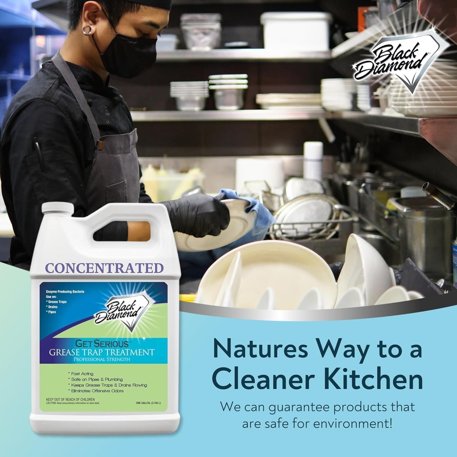 Grease Trap Enzyme Drain Cleaner Odor Control Commercial Grade Treatment