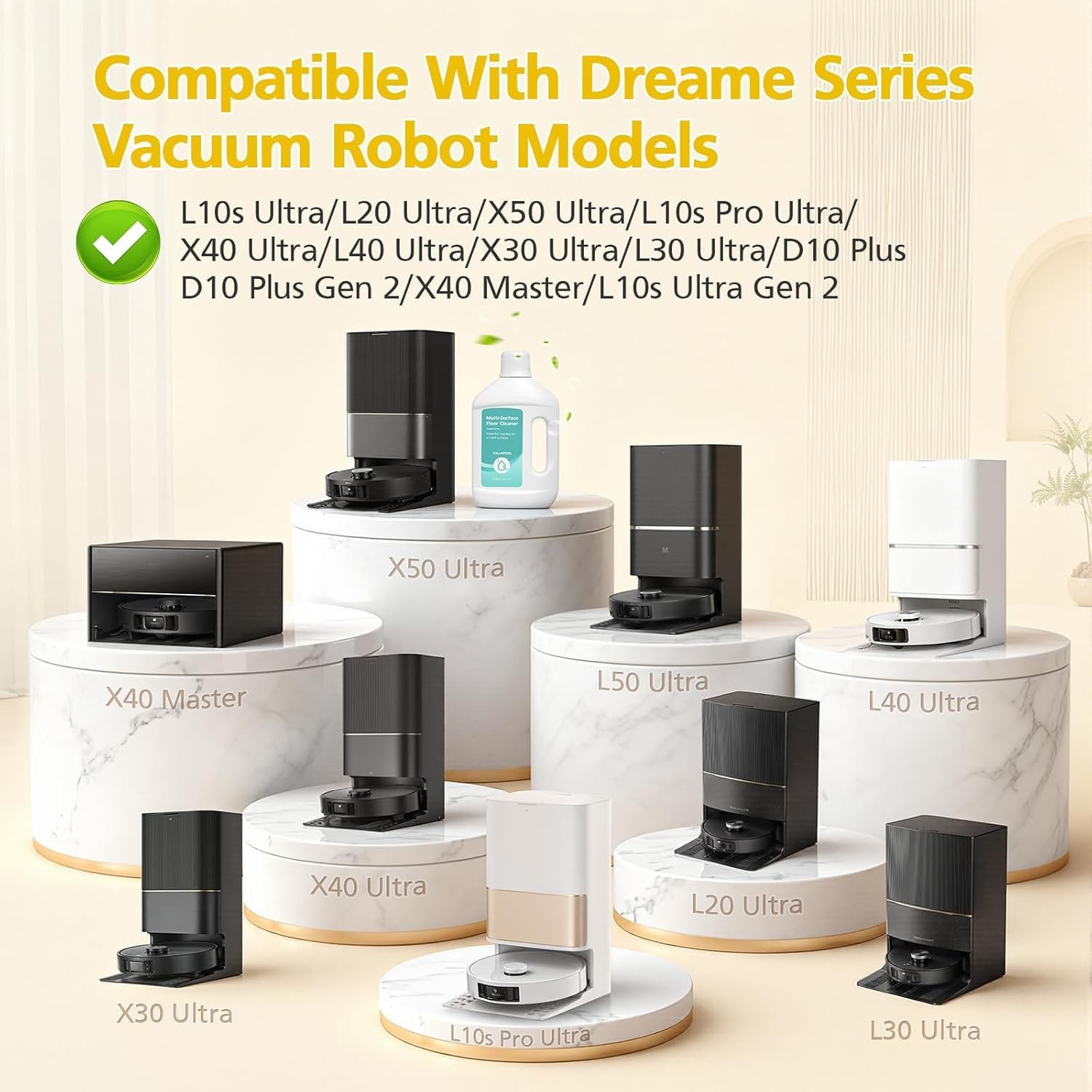 Floor Cleaning Solution with Dreame All Robot Vacuums & Wet Dry Vacuums, Resi…