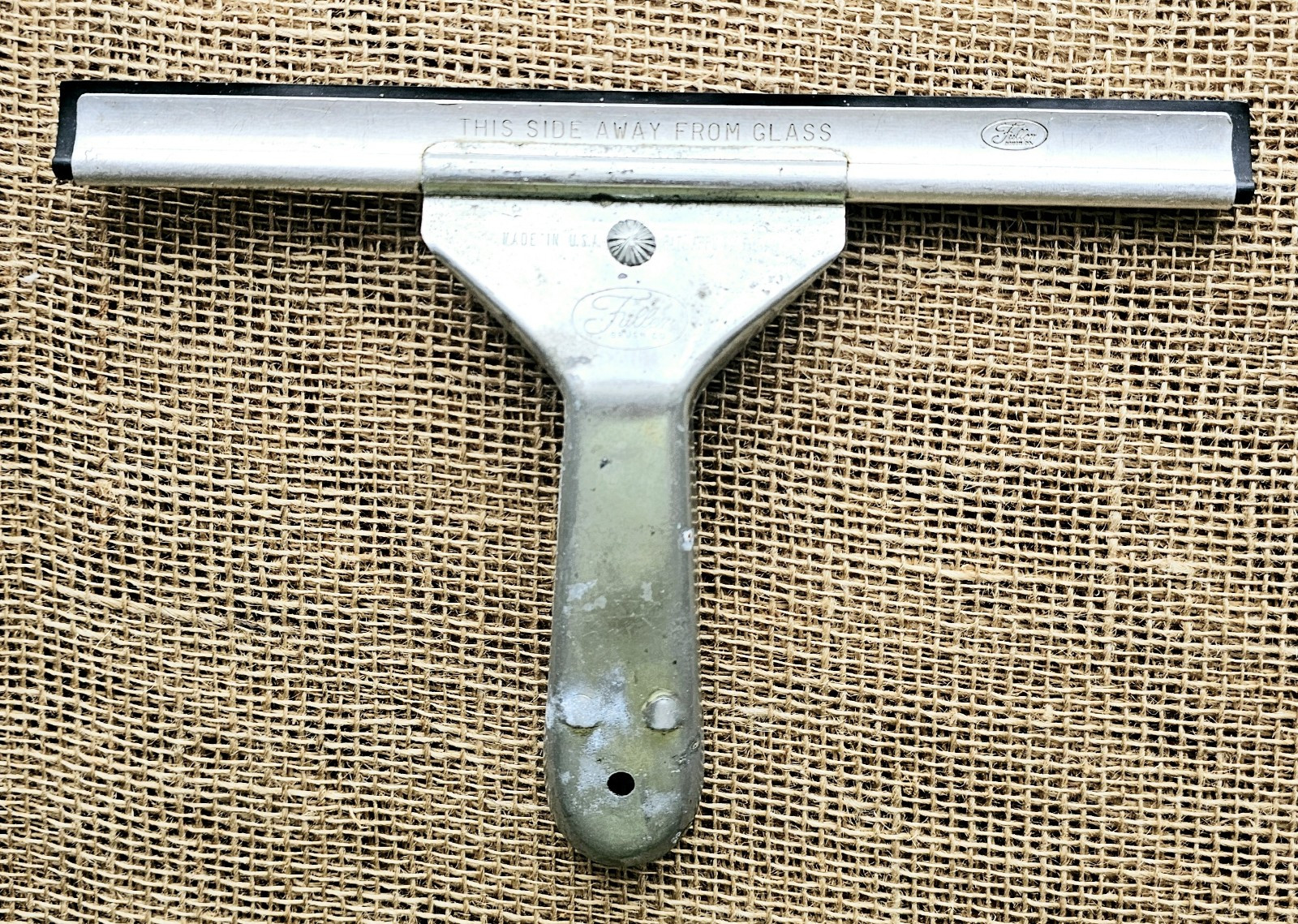 Vintage Fuller Brush Co Metal Squeegee USA 9.25″ Blade