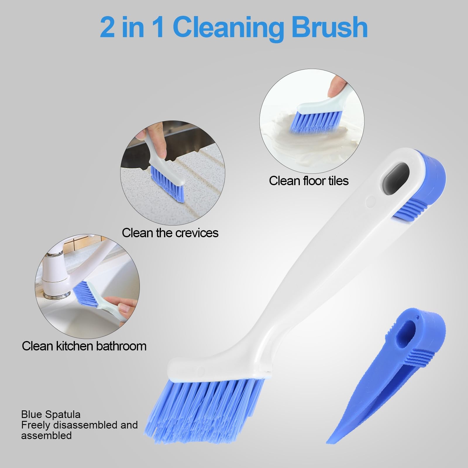 Small Scrub Brush Set for Deep Cleaning, 2 Cleaning Brushes for Window Tracks…