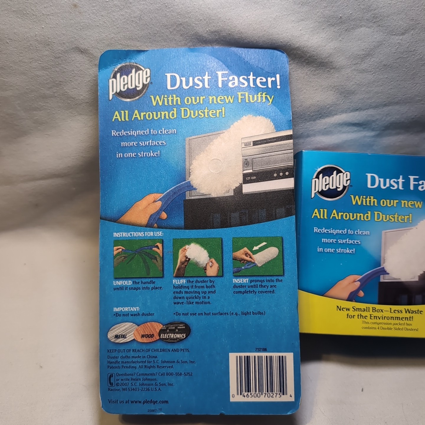 Pledge MultiSurface Duster 360 Fluffy All Round Starter Kit & 4 Pack Refill NOS