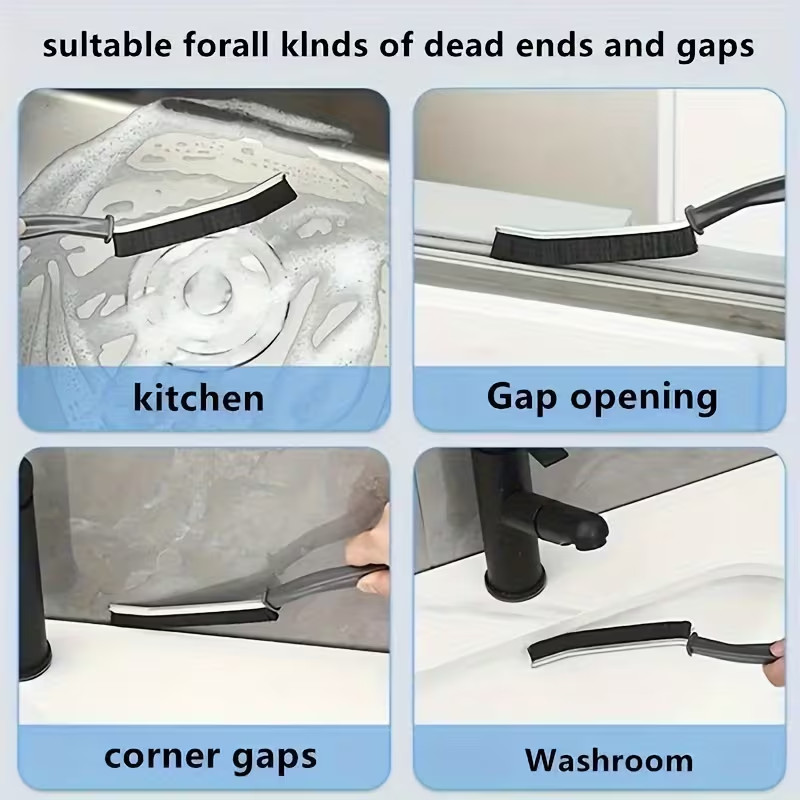 6 Pcs Hard-bristled Crevice Cleaning Brush, Multifunctional Thin Gap Scrub Brush