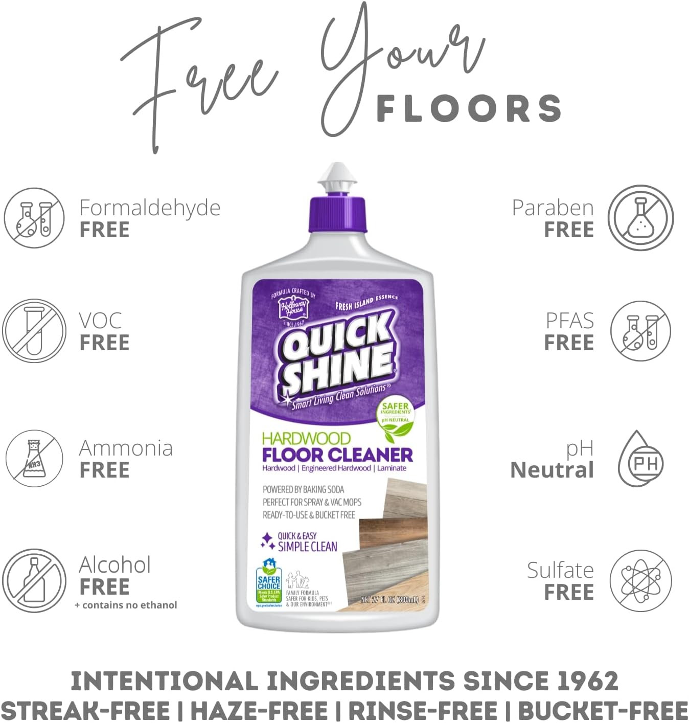Quick Shine Hardwood Cleaner & Polish 27 Oz 2 Pack Carnauba Wood Floor Care
