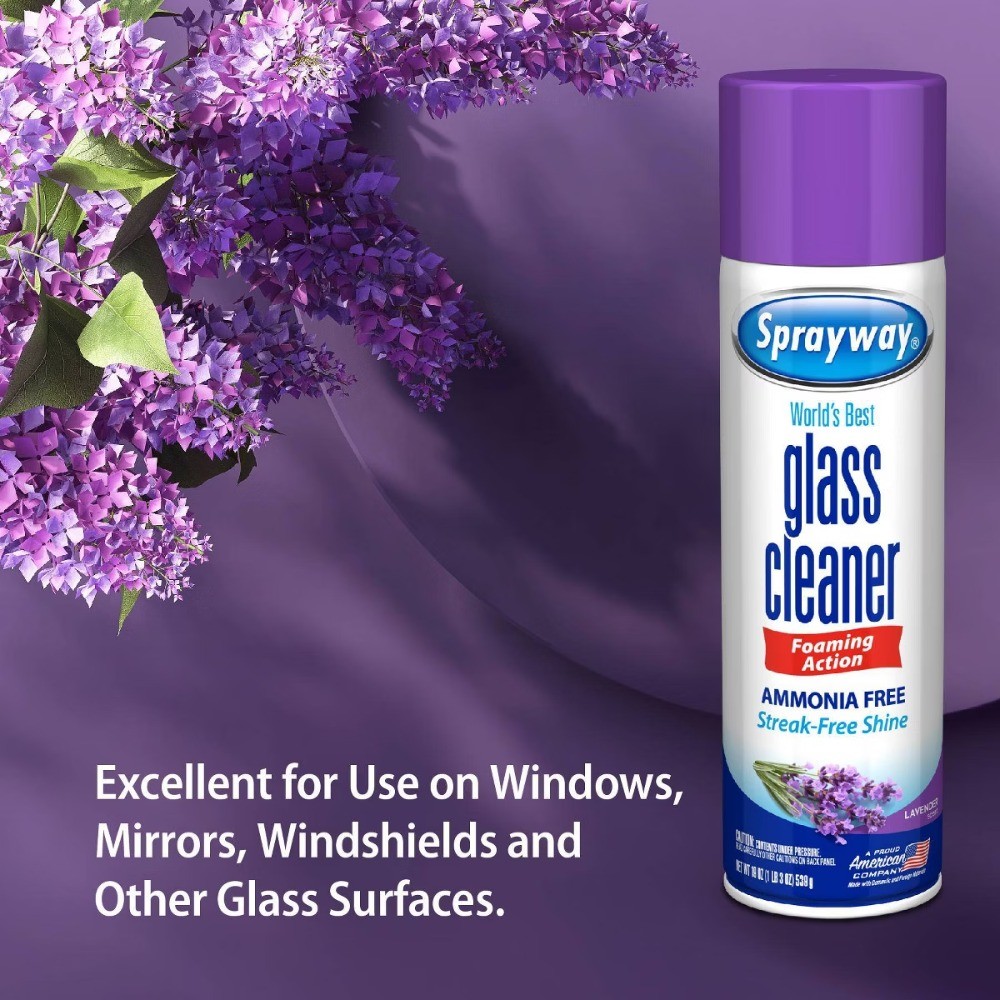 Sprayway Lavender Glass Cleaner 19oz, Ammonia-Free