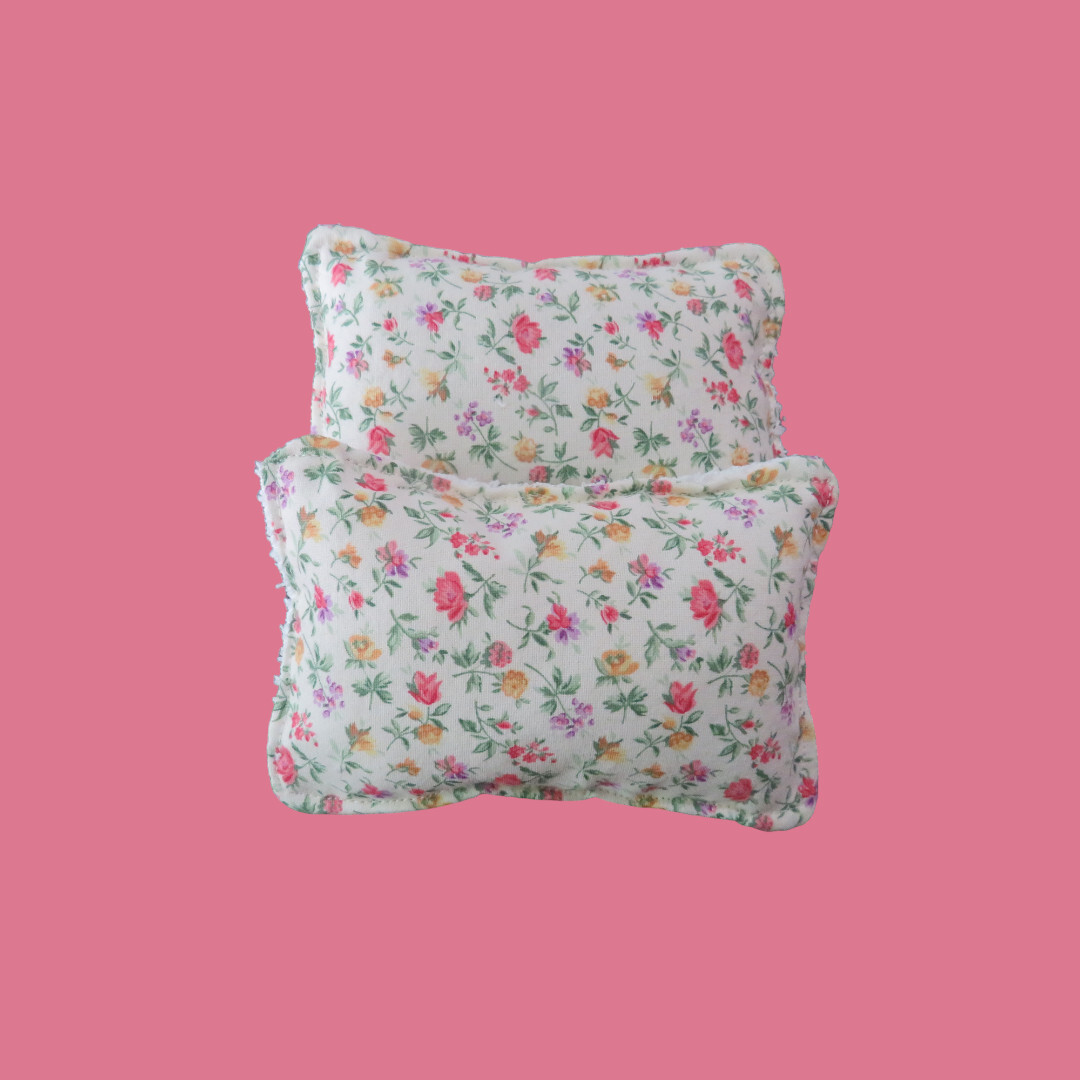 Reusable Sponge Pink Floral Dish Scrubby, Set of 2