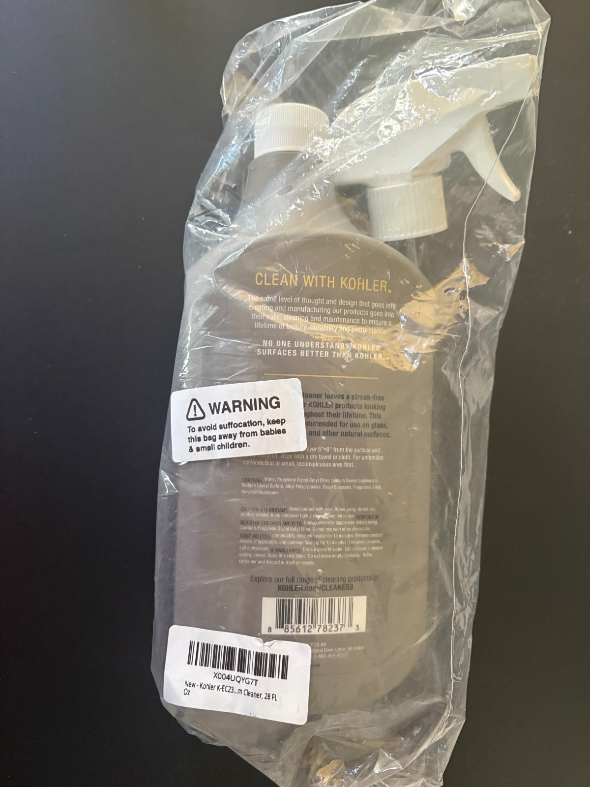 Kohler K-EC23723-NA Kitchen and Bathroom Cleaner, Cleans faucets J2