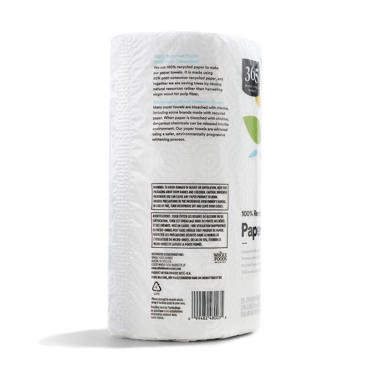 365 By WFM, 100% Recycled Jumbo Paper Towels, 1 Count – 1 Box