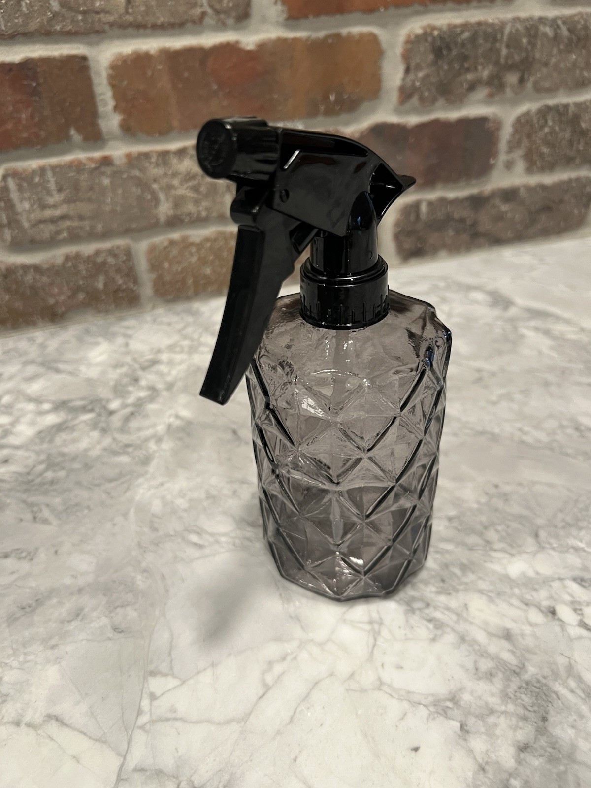 Black Transparent Glass Spray Bottle Gardening Plastic Spray Nozzle