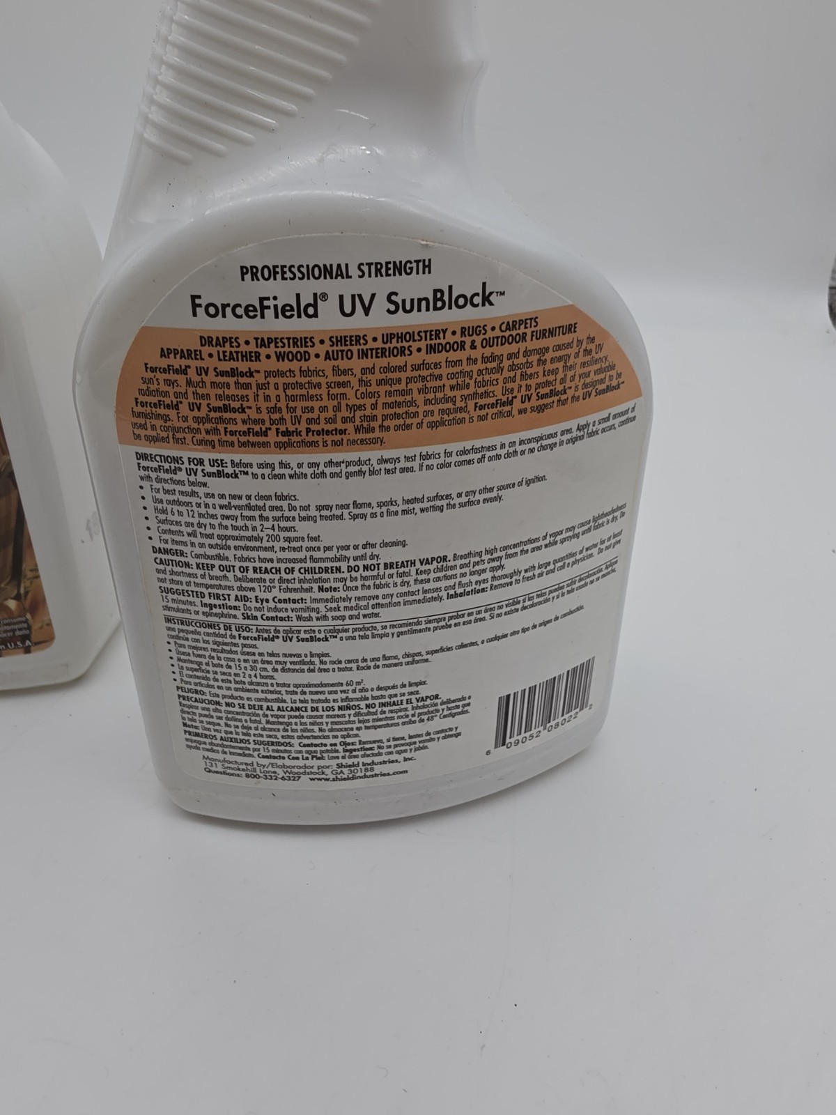2 ForceField – UV Sunblock Fabric Fade Protector – Prevent UV Ray Damage – 22oz