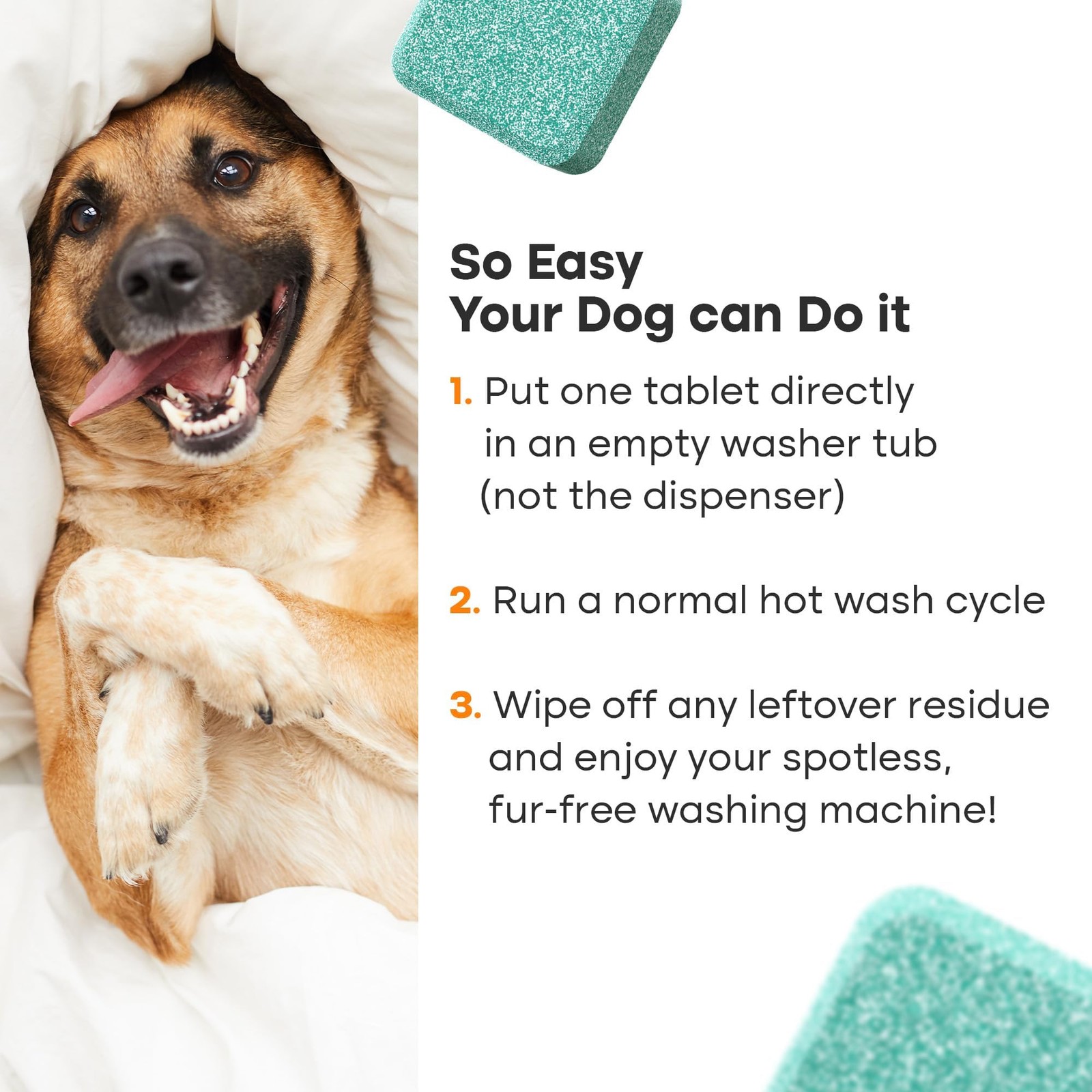 Washing Machine Cleaner Tablets – 24 Pack for a 12 Month Supply. Formulated f…