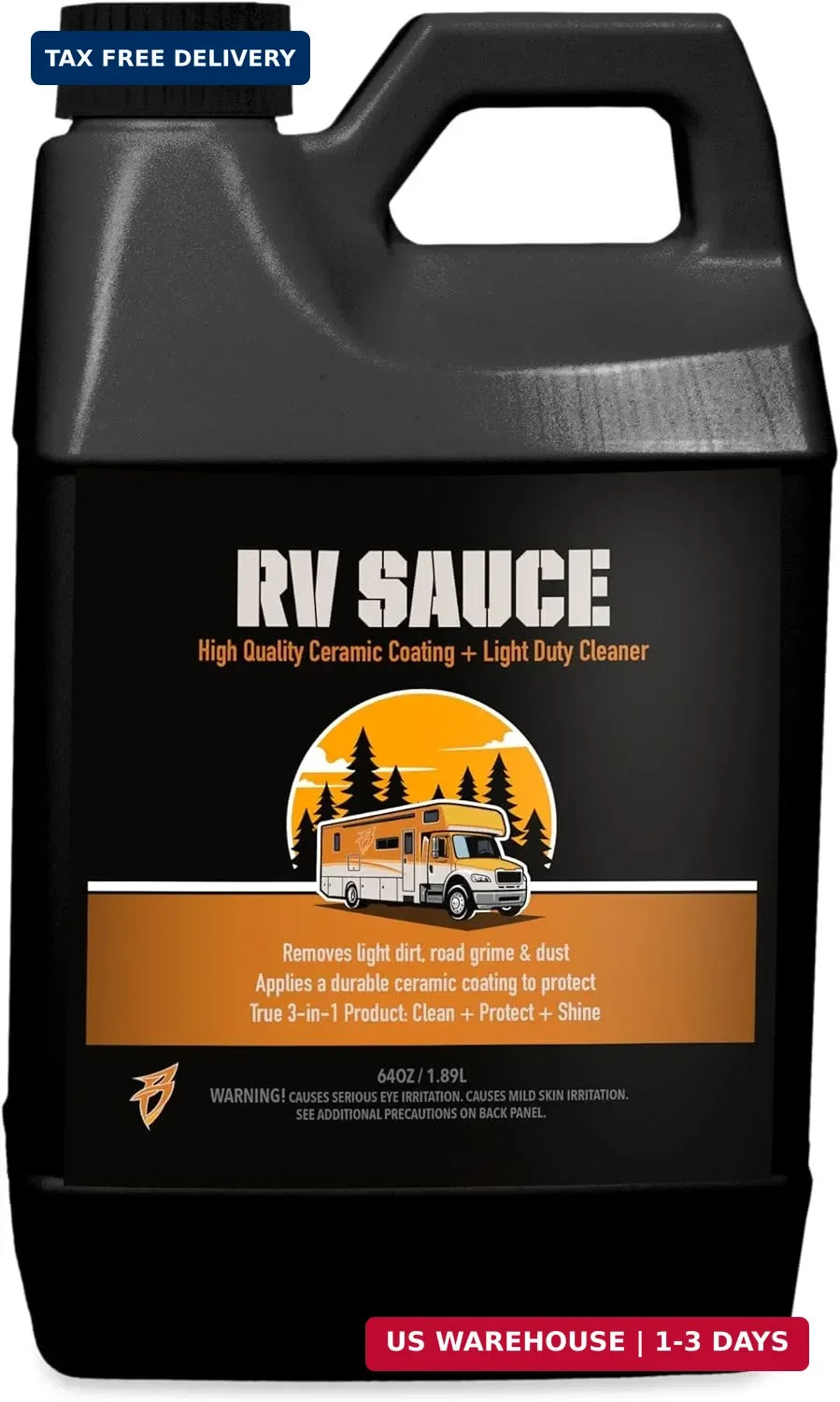Bling Sauce RV Sauce, Ceramic Coating Plus Light Duty Cleaner, 3-in-1 Clean, Pro