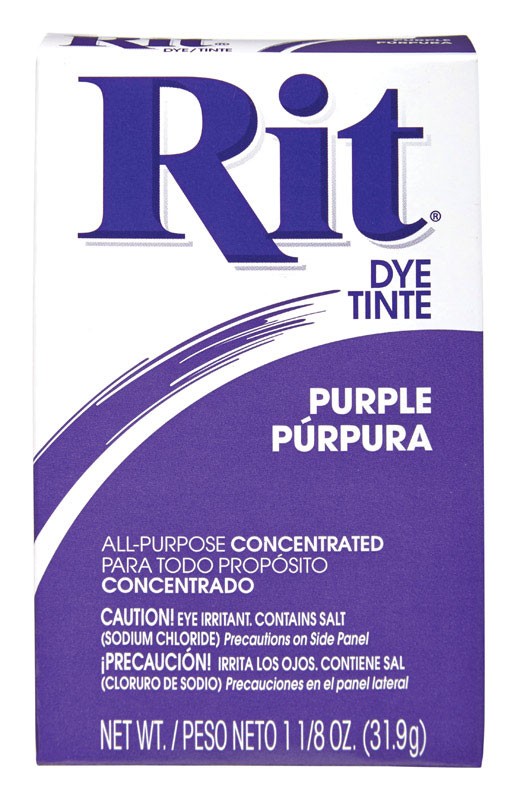 Rit 83131 Purple Non-Toxic Fabric Dye Powder 1.125 oz. (Pack of 6)