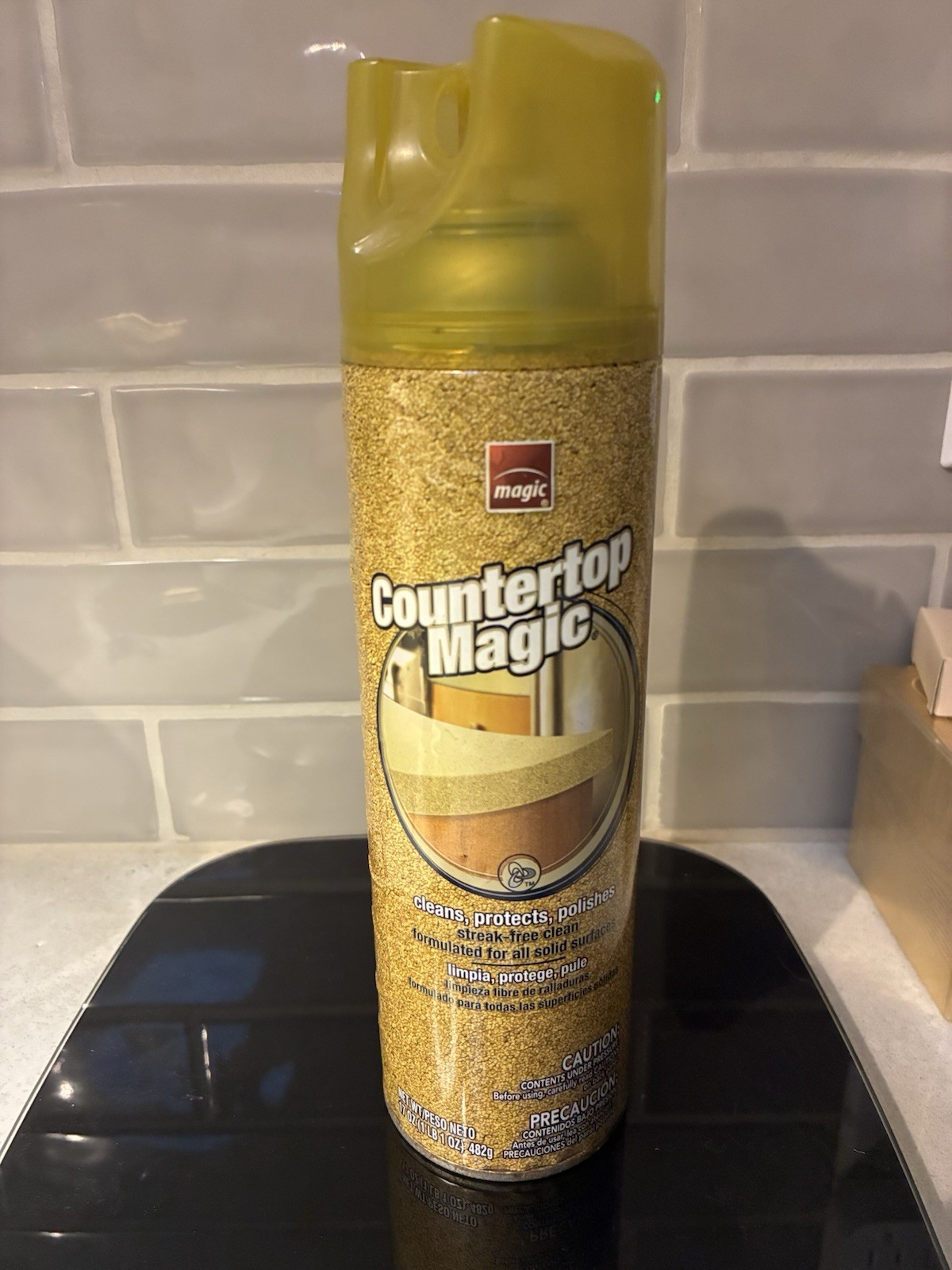 Magic Countertop Cleaner, Ideal for Laminate, 17oz | Yellow Bottle 90% full