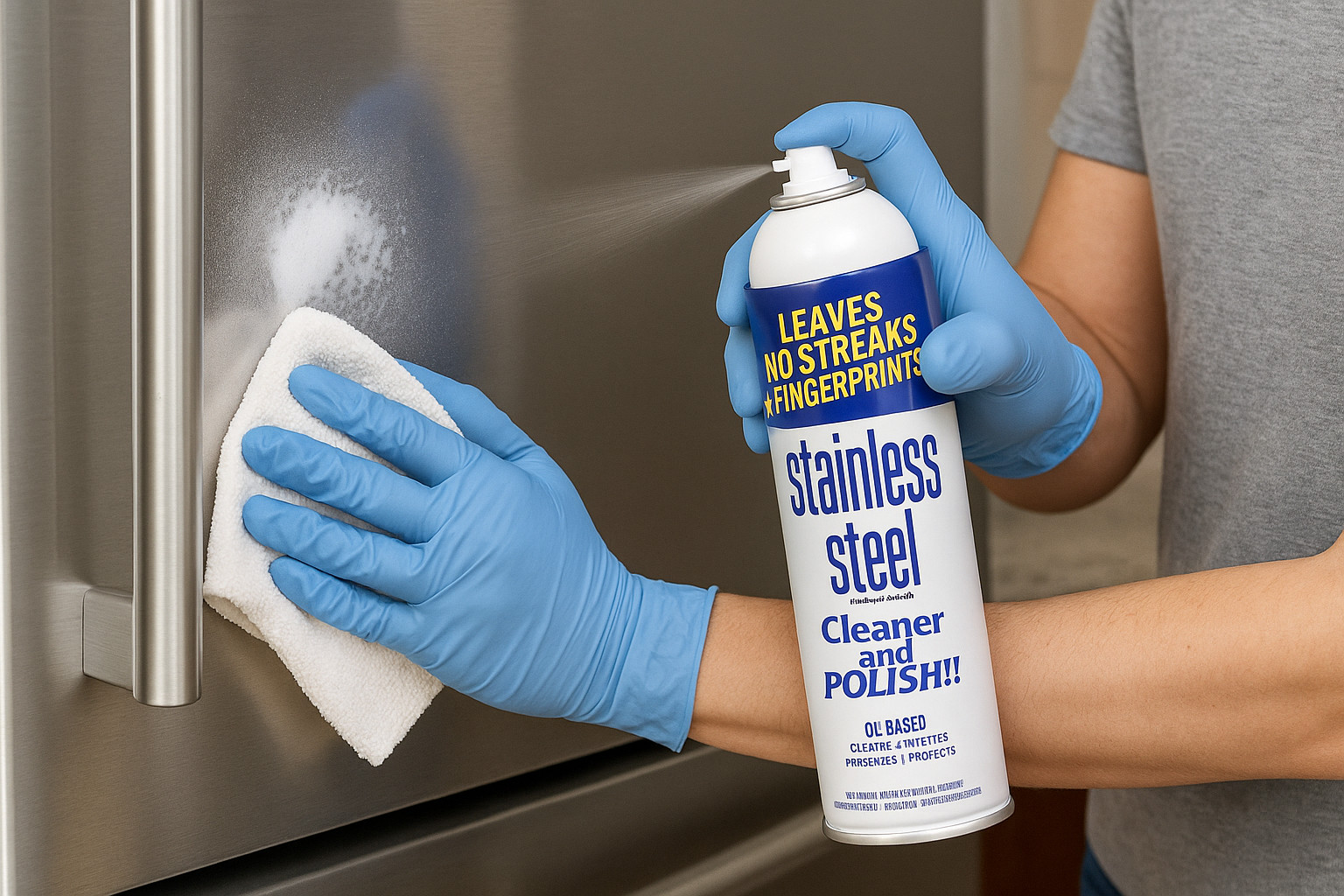 Sprayway Stainless Steel Cleaner & Polish 15oz 6Pack Foaming, Fingerprint Resist