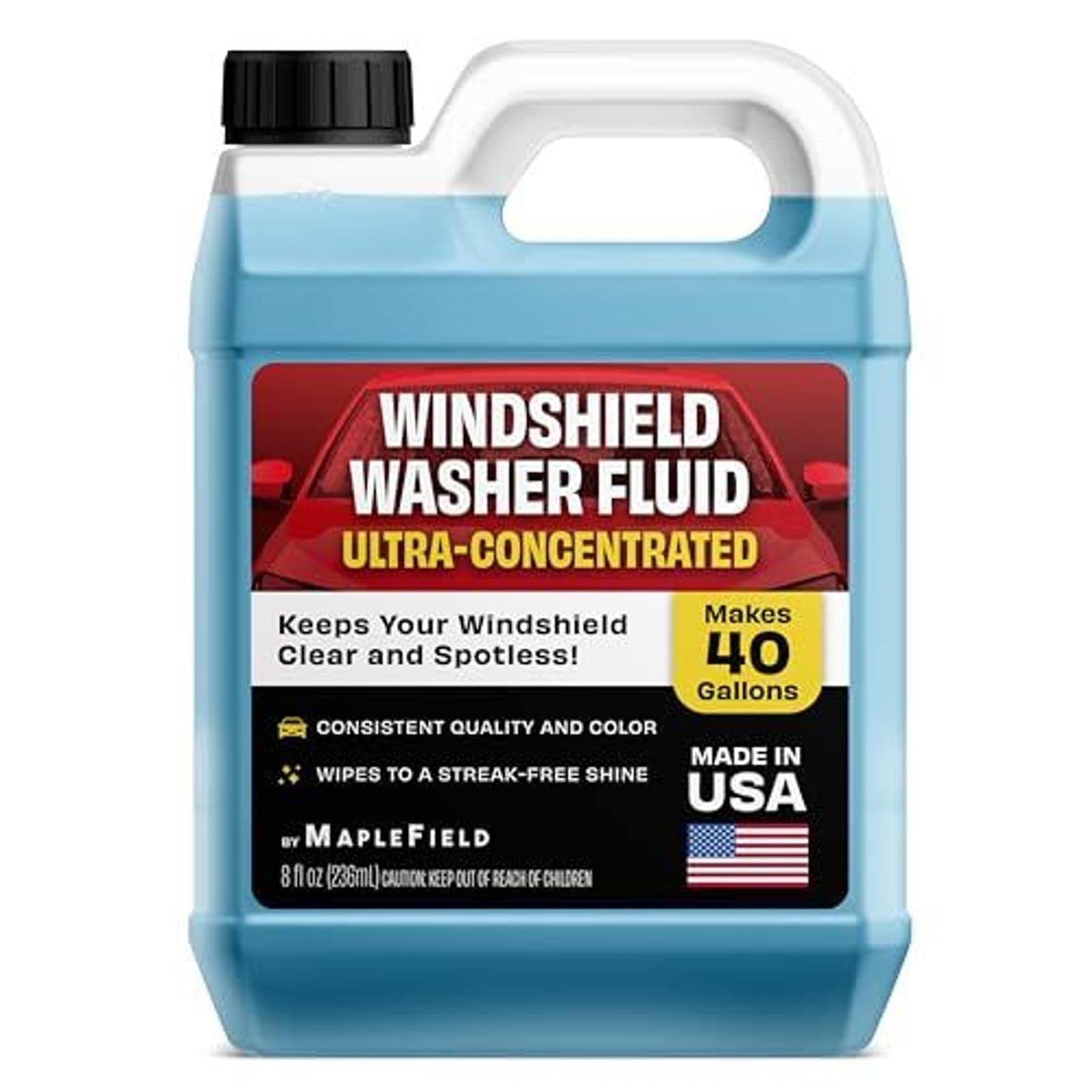 Maplefield – Windshield Washer Fluid Concentrate – All-Season, Streak-Free Ca…