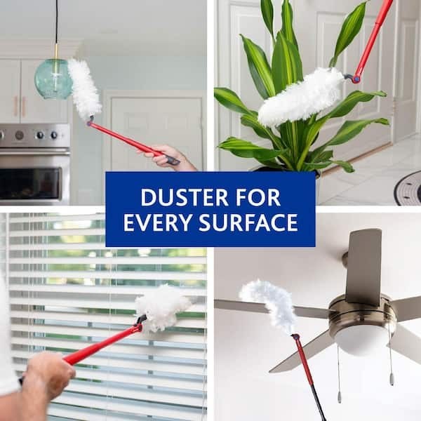 NEW O-CEDAR Flex and Catch Heavy Duty Dusting Kit Handle Extends 3ft + 5 refills