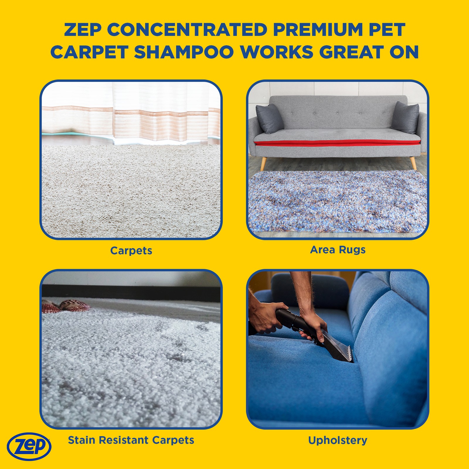 Zep Premium Pet Carpet Shampoo – 1 Gallon (Case of 2) ZUPPC128 – Concentrated