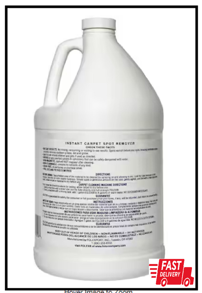 1 Gal Folex Instant Spot and Stain Remover Carpet Cleaner Jug
