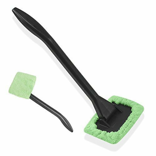 Car Windshield Glass Window Wonder Cleaner Microfiber Cloth Pivot Head Handle