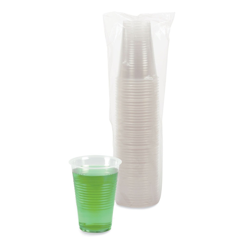 Boardwalk TRANSCUP14PK 14 oz. Polypropylene Cold Cups – Translucent (50/PK) New