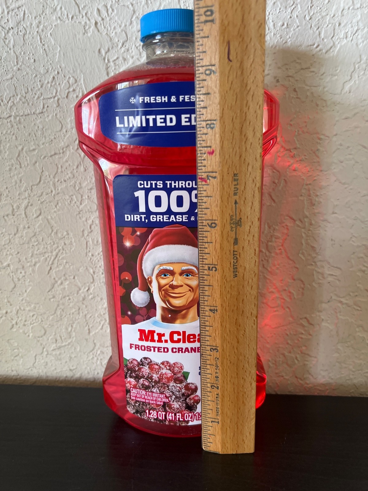 Mr Clean Santa Christmas Frosted Cranberry Multi-Surface Cleaner 41 Oz NEW