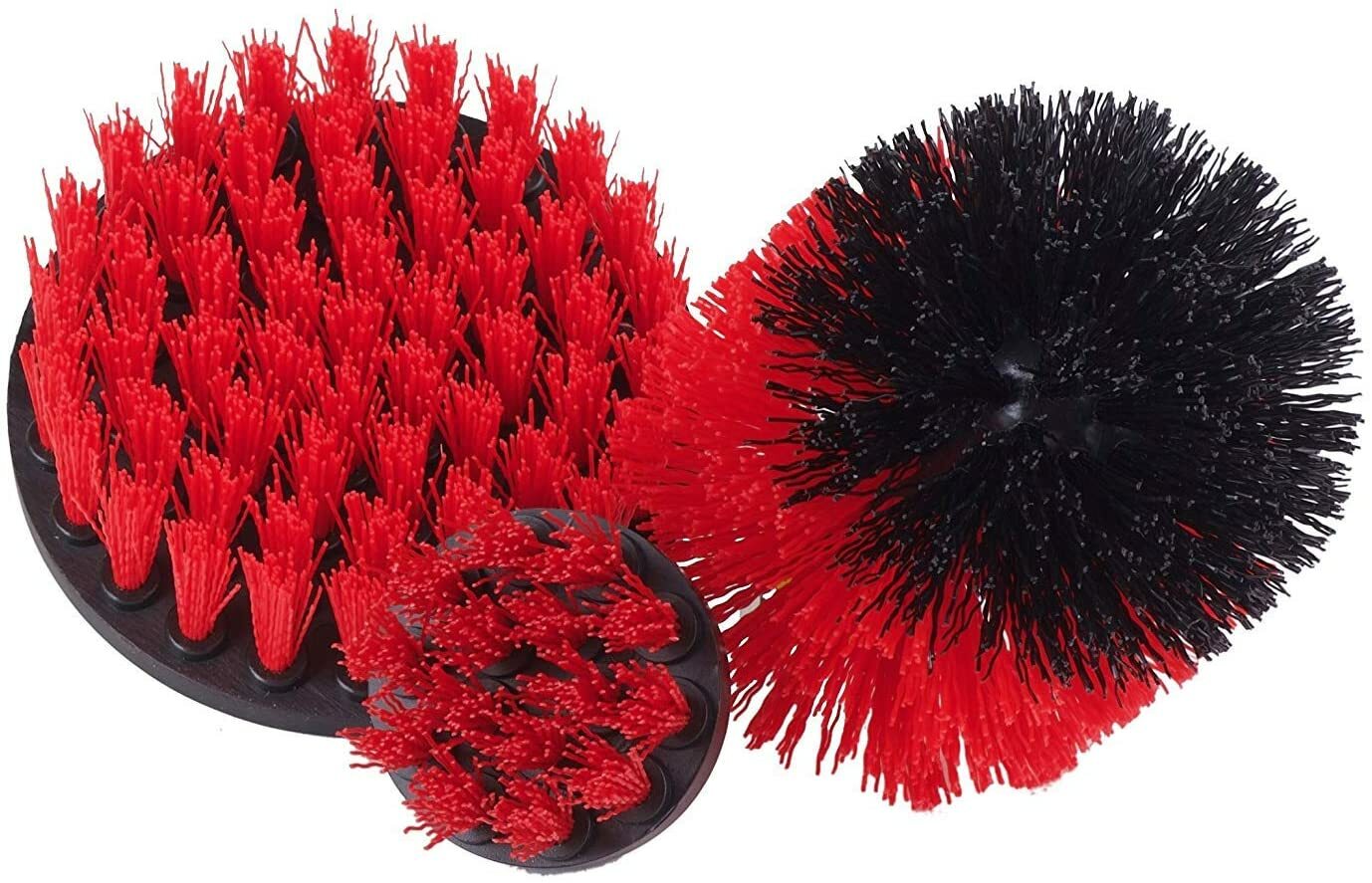 3PCS Drill Brush Power Scrubber Drill Attachments For Carpet Tile Grout Cleaning