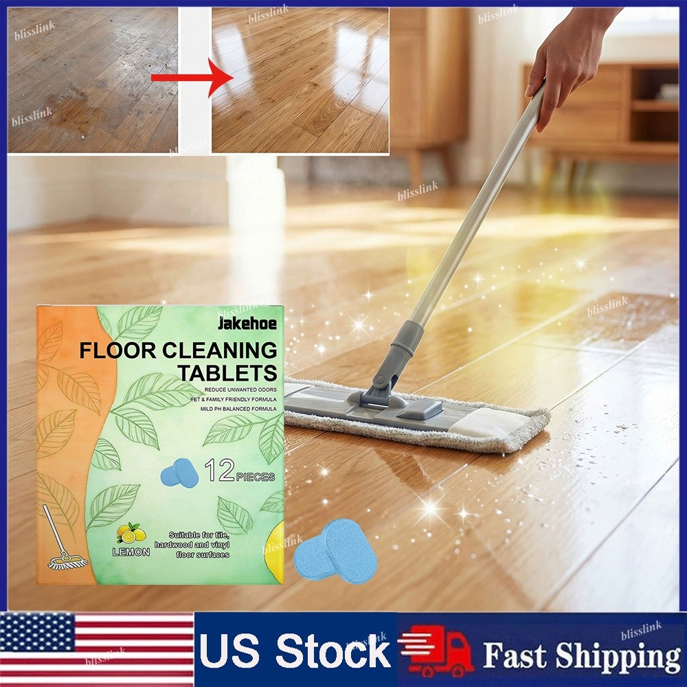 12PCS Floor Cleaning Tablets Dissolvable Floor Cleaner Tablets for Hard Floors