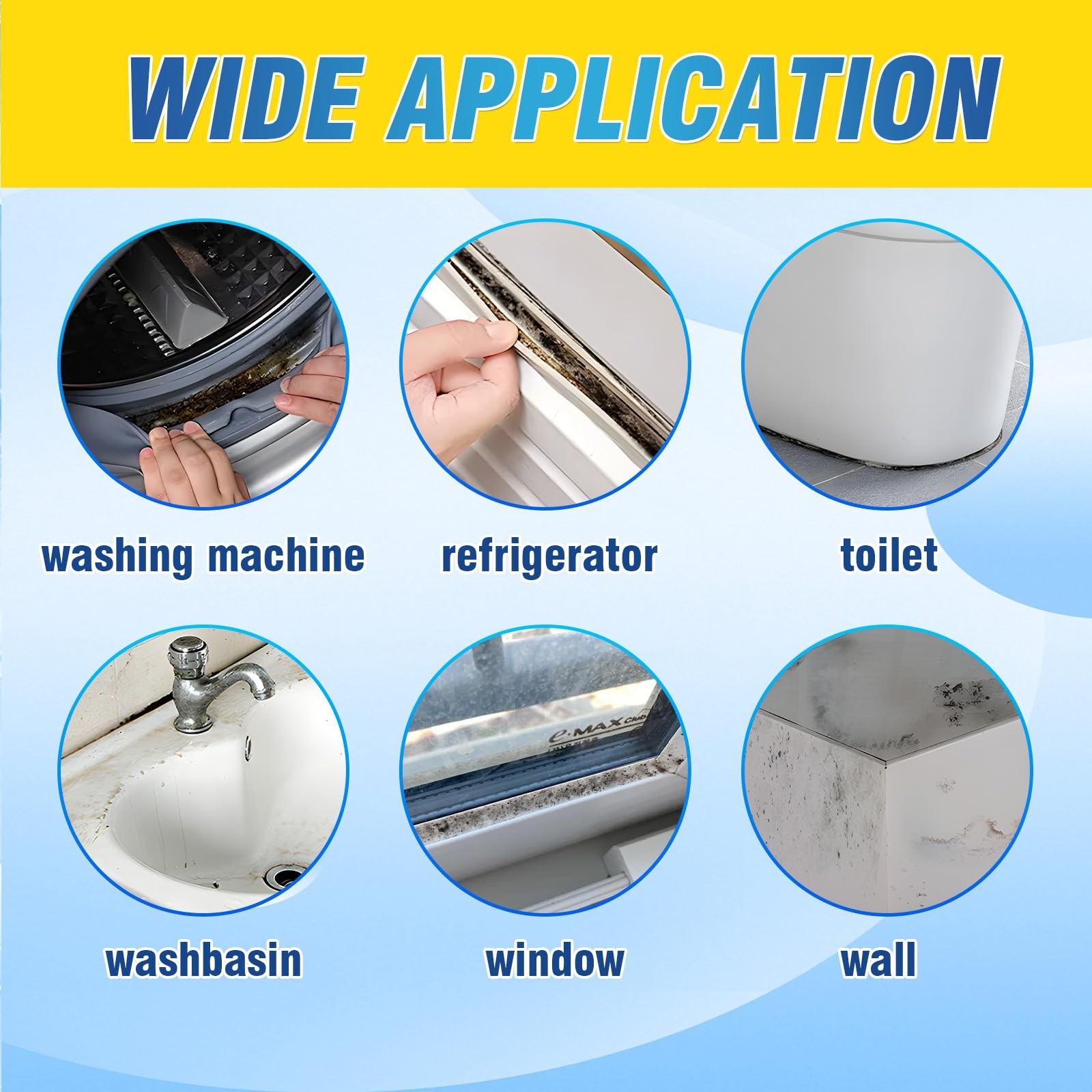 Home Remover Gel Washing Machine Cleaner Seal Front Load Washer Grout 7.44oz