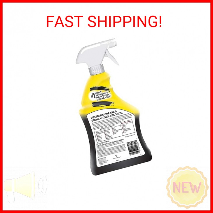 Easy-Off Heavy Duty Degreaser Cleaner Spray, Kitchen Degreaser, 32 Oz