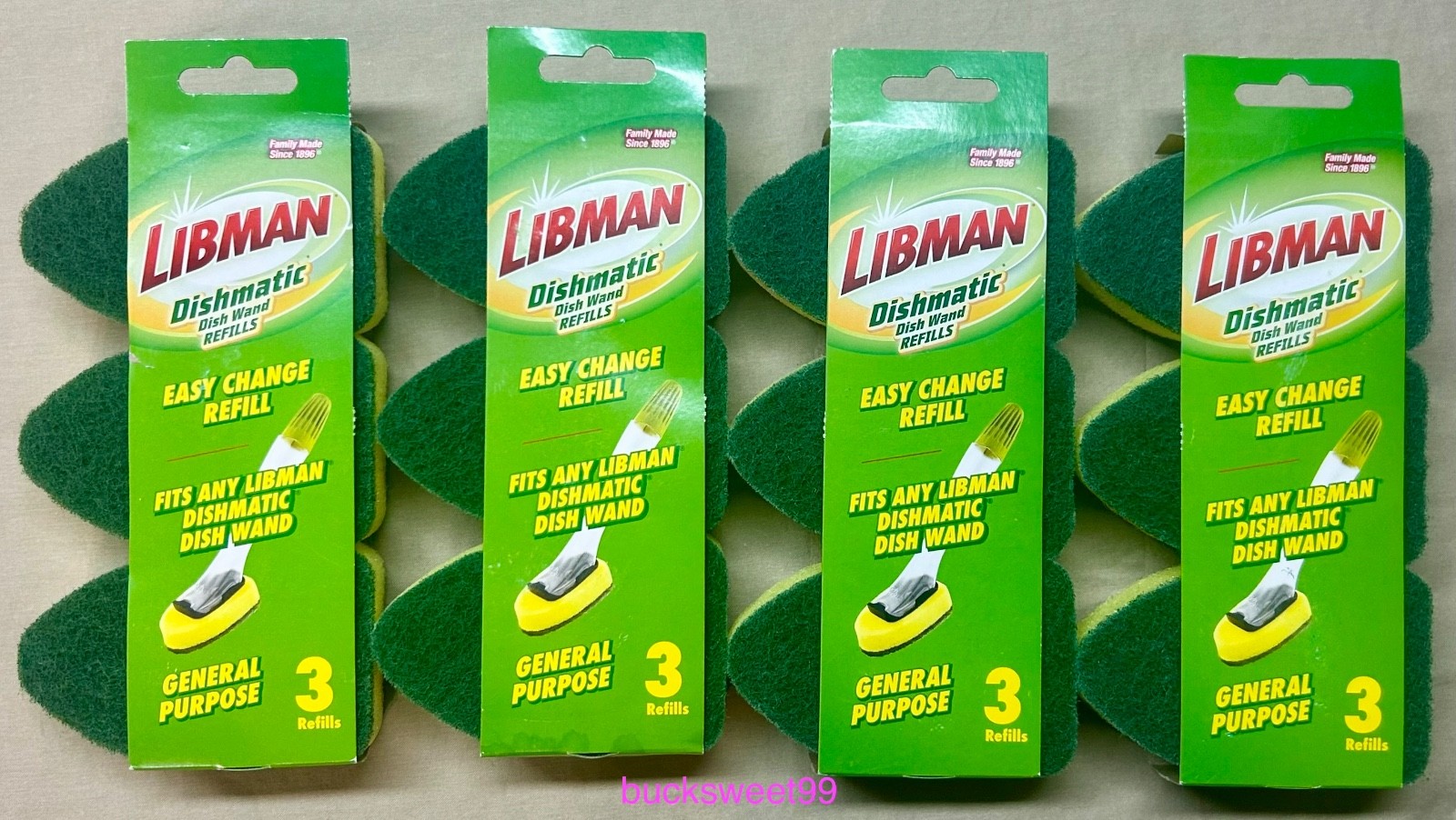 Libman Dishmatic Dish Wand Refills – 12 REFILLS TOTAL