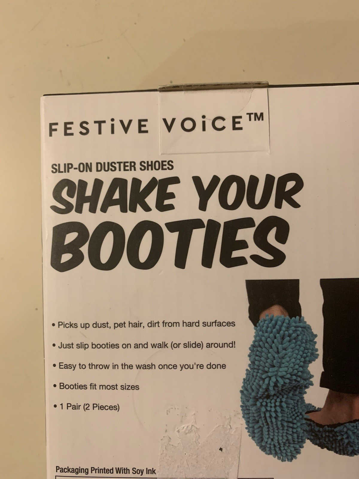 Shake Your Booties Slip On Duster Shoes One size fits most Brand New Sealed Box
