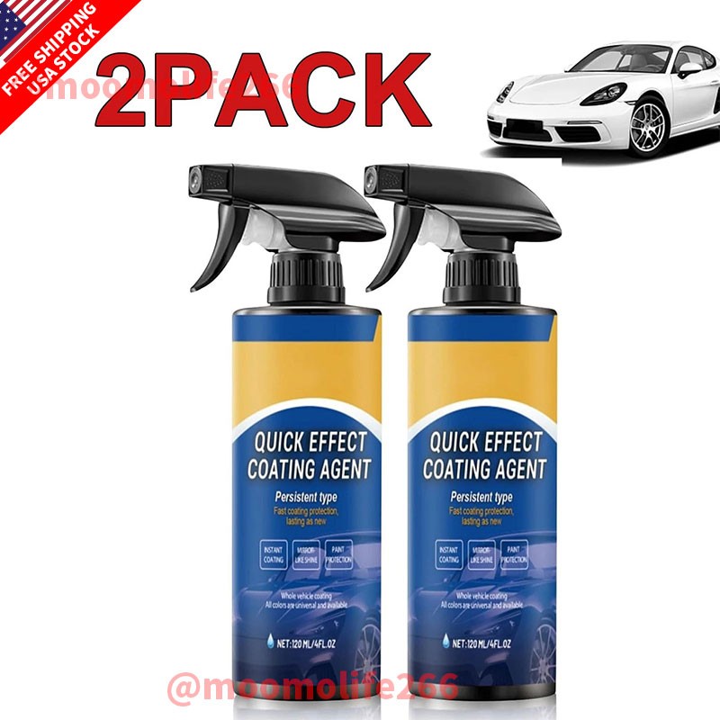 2PACK 120ML Advanced Car Quick-Acting Coating Agent Spray, Car Coating Spray