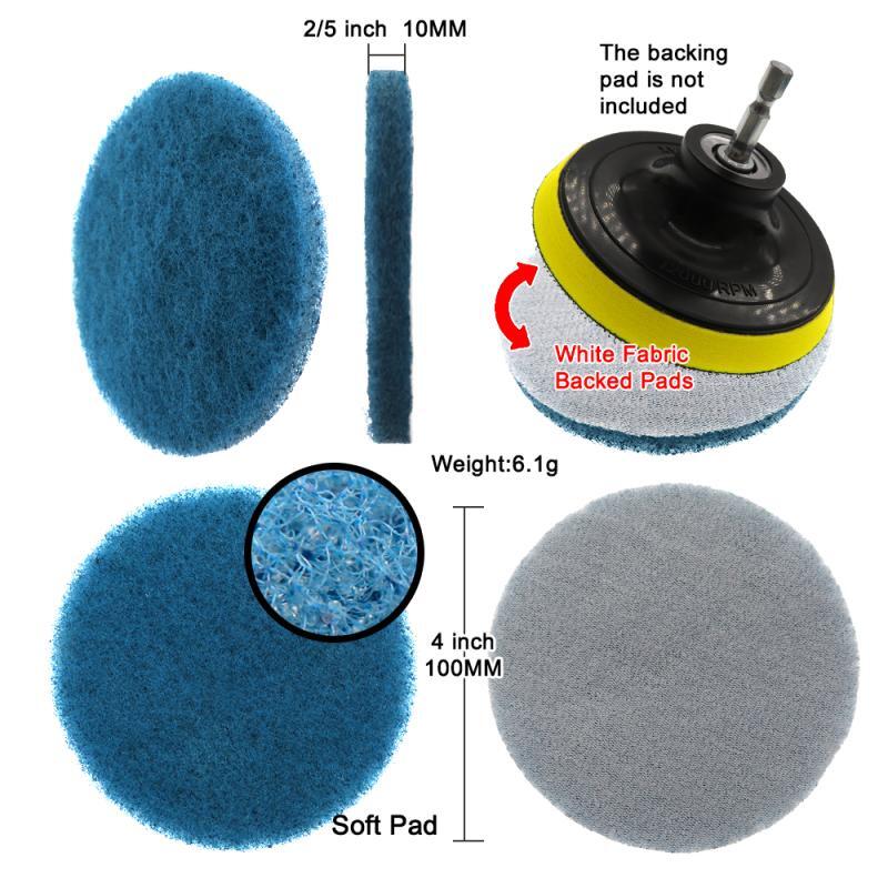 4 Inch 100mm Round Flocking Scouring Pad Cleaning Cloth Sanding Disc 240#-3000#