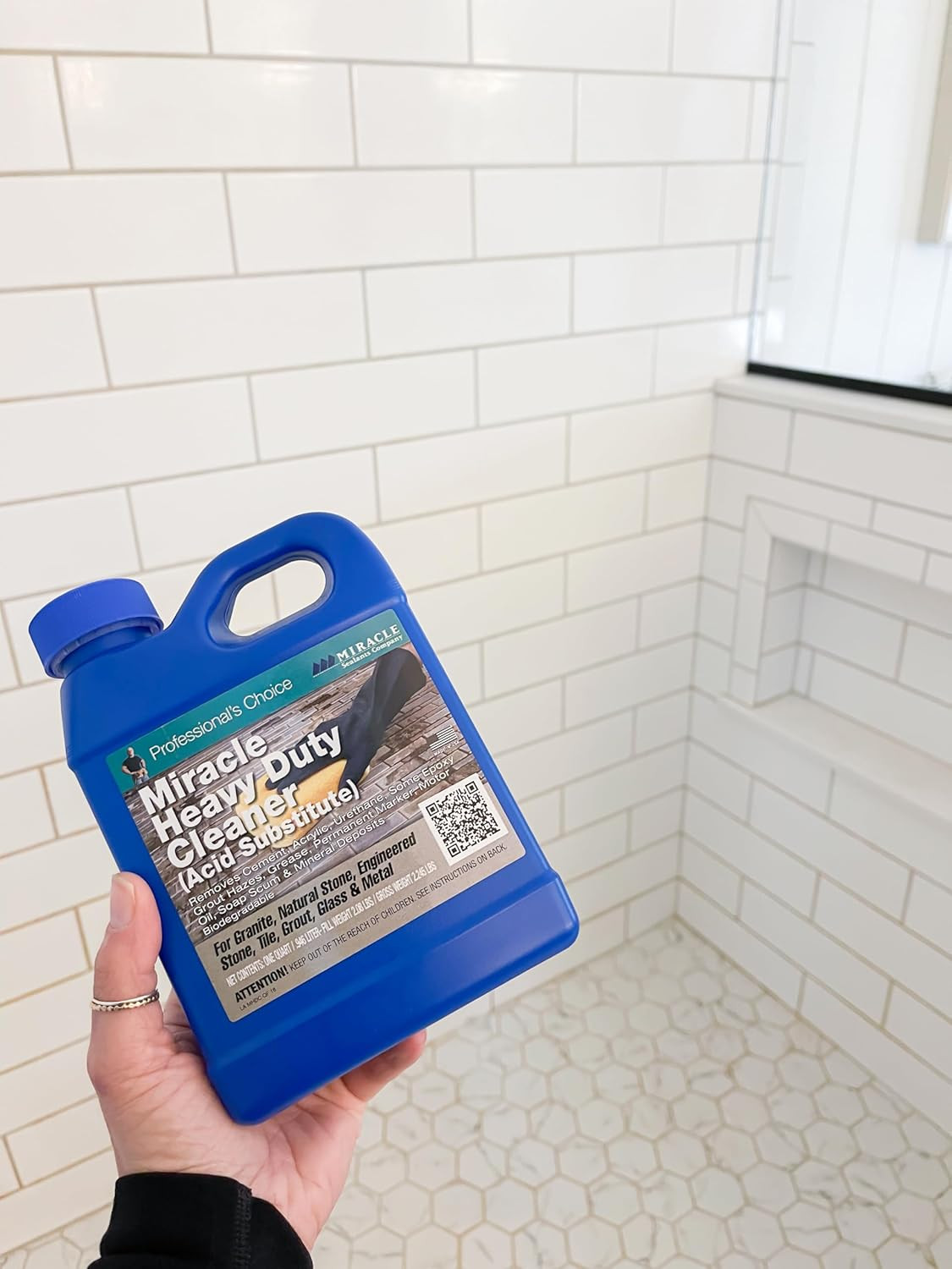 Miracle Heavy Duty Non-Acidic Cleaner, Tile & Stone Cleaner & Grout Haze Remover