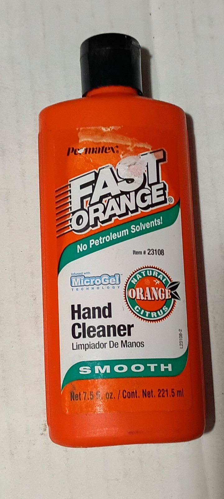 Fast Orange Hand Cleaner 7.5 Oz infused with Microgel