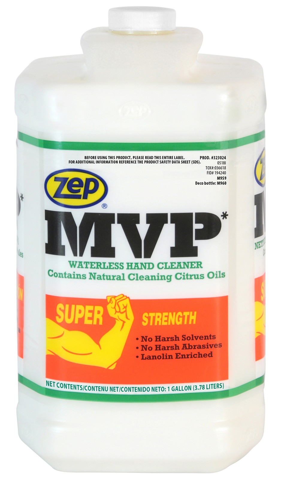 Zep MVP Waterless Hand Cleaner 128 oz (Case of 4) – Super Strength Formula