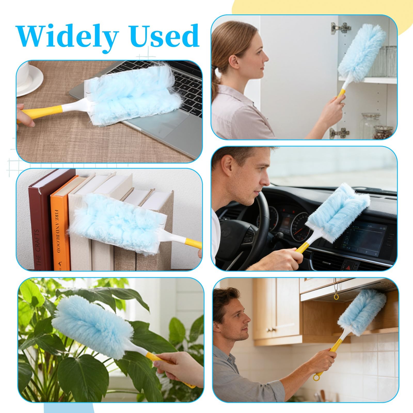 60 Pcs 360° Electrostatic Duster Refills, Heavy Duty Disposable Duster Refill…